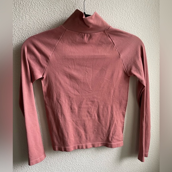 Intimately Free People Open Back Mock Neck Top Muted Pink - Picture 4 of 6